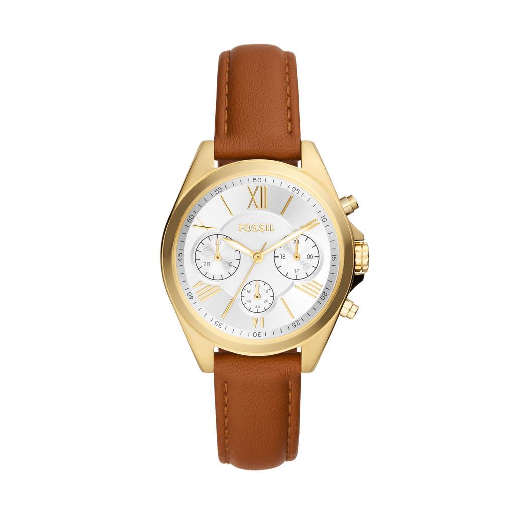 商品Fossil|Fossil Women's Modern Courier Chronograph, Gold-Tone Stainless Steel Watch,价格¥376,第1张图片