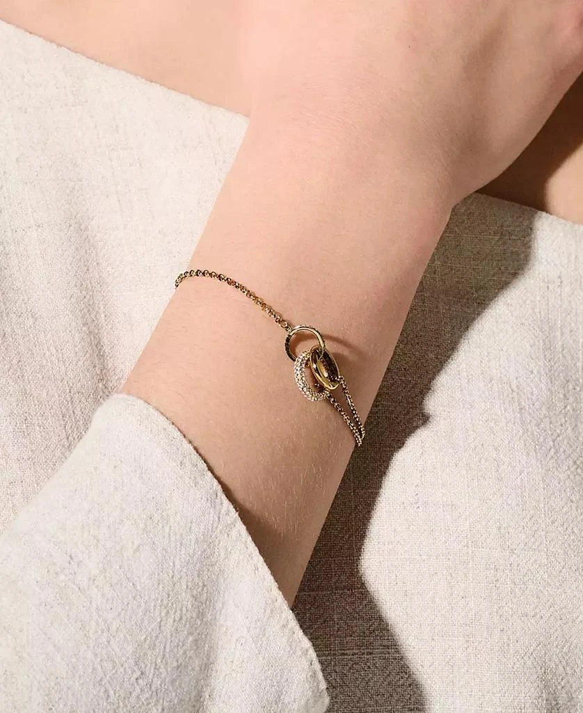 商品Olivia Burton|18K Gold-Plated Crystal Interlink Bracelet,价格¥602,第4张图片详细描述