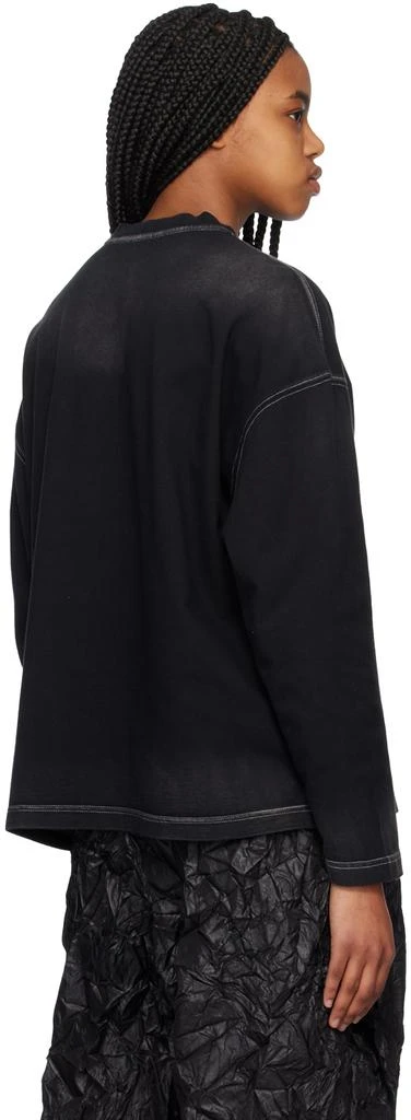 商品We11done|Black Crewneck Long Sleeve T-Shirt,价格¥2953,第3张图片详细描述