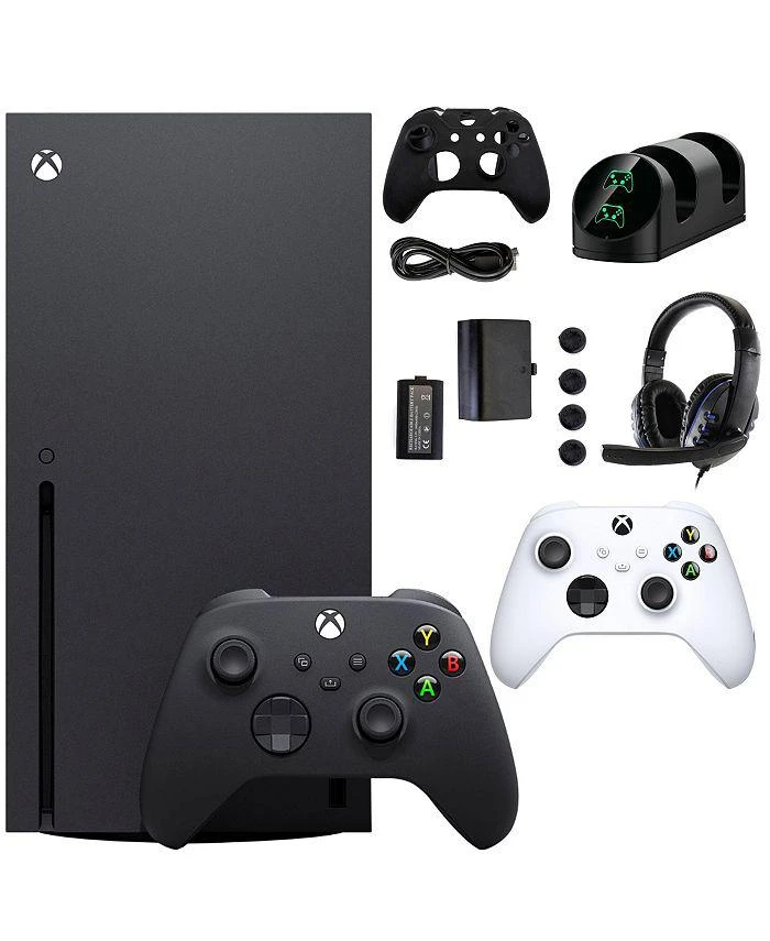 商品Microsoft|Xbox Series X 1TB Console with Extra White Controller and Accessories Kit,价格¥5830,第1张图片