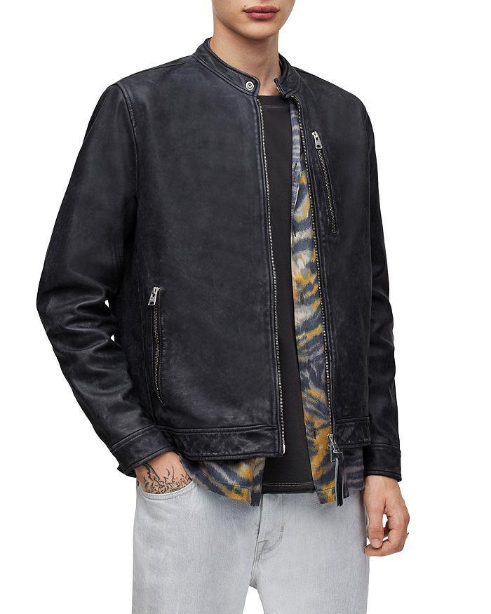 商品ALL SAINTS|Woods Snap Tab Leather Jacket,价格¥3435,第6张图片详细描述