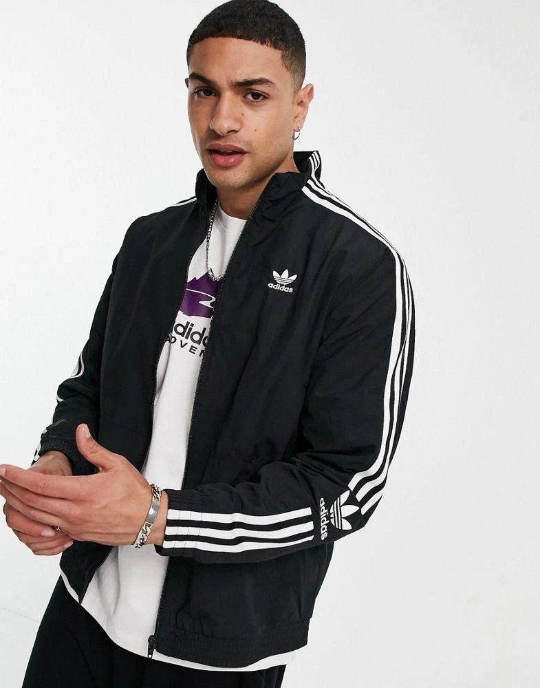 商品Adidas|adidas Originals adicolor lock up track jacket in black,价格¥710,第3张图片详细描述