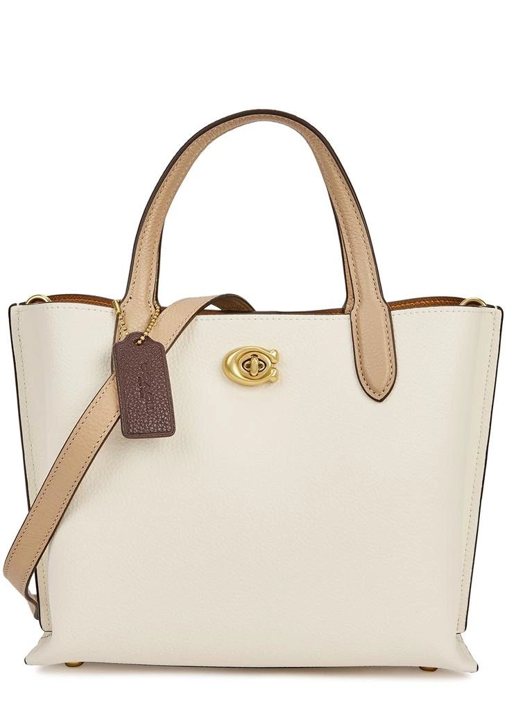 商品Coach|Willow 24 white leather tote,价格¥2758,第1张图片