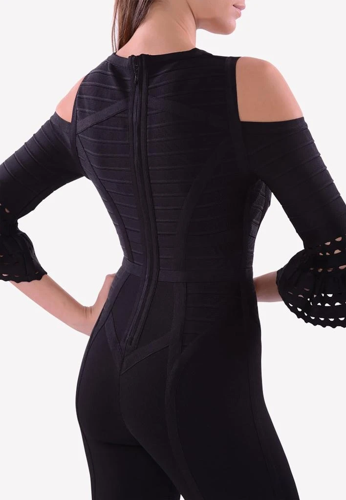 商品Herve Leger|Cayleigh Off-shoulder Bandaged Jumpsuit,价格¥24597,第3张图片详细描述