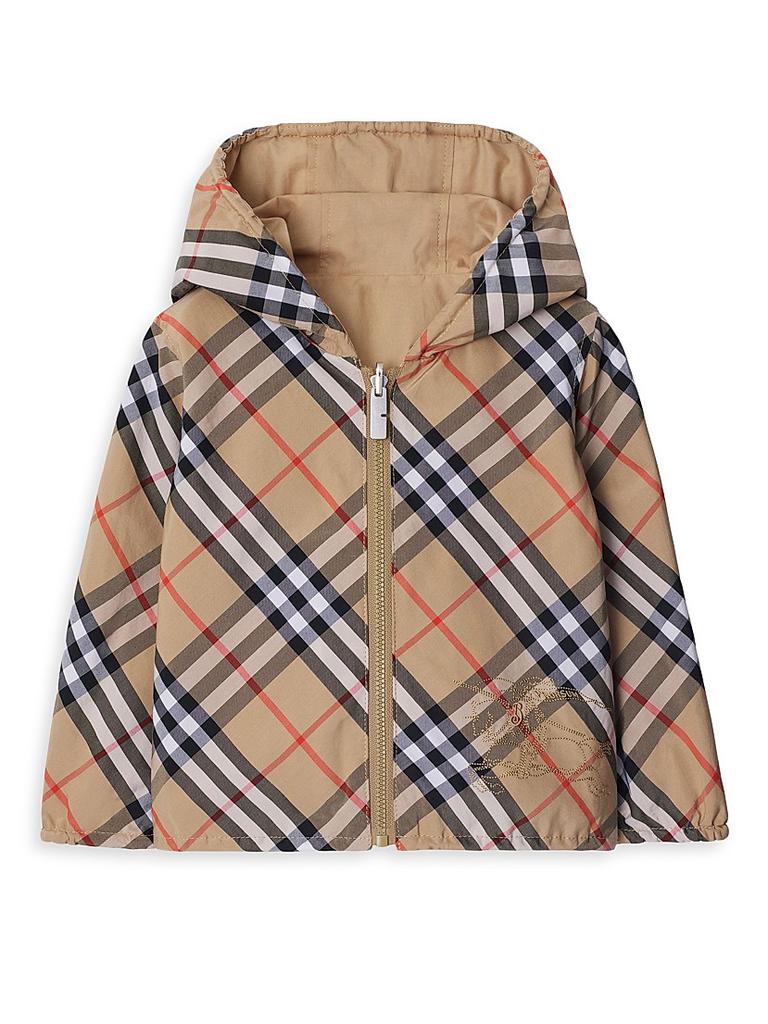 Baby's & Little Kid's Check Reversible Zip Hooded Jacket – On Sale