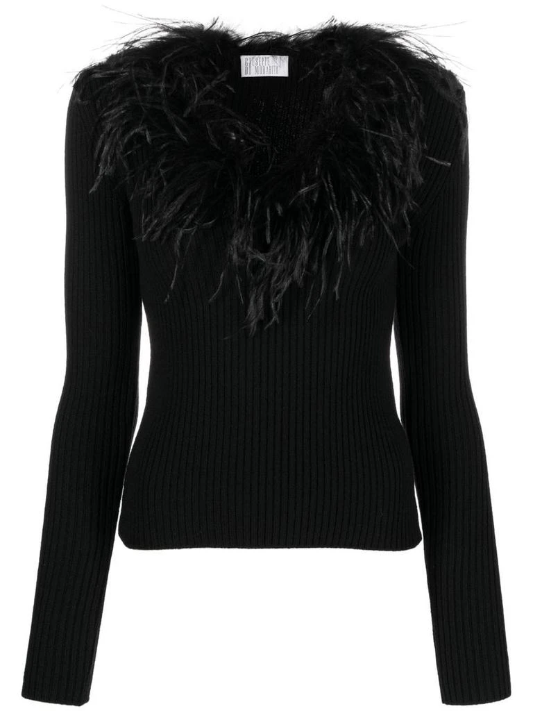 商品GIUSEPPE DI MORABITO|Giuseppe di Morabito Knit Top With Feathers,价格¥2544,第1张图片