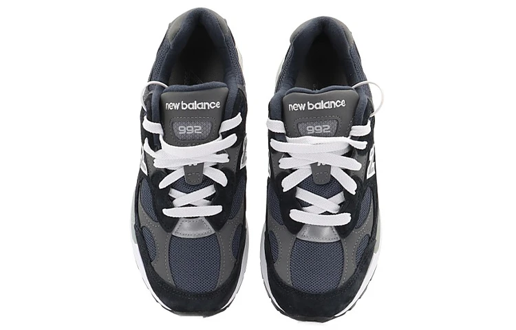 商品[国内直发] New Balance|NB 992 运动舒适 反毛皮织物合成革猪皮 低帮 休闲跑步鞋 男女同款 海军蓝,价格¥3199,第5张图片详细描述