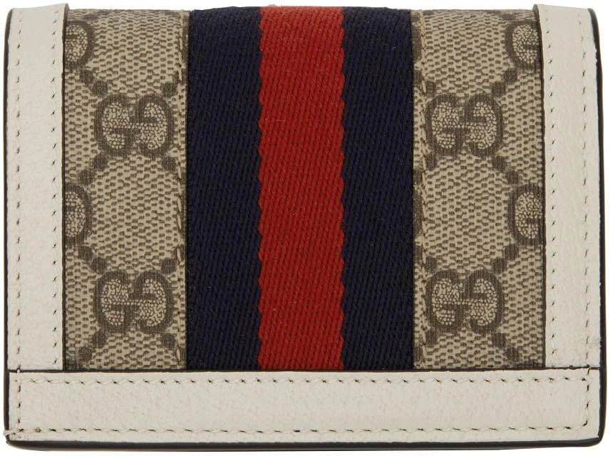 商品Gucci|Beige & Off-White GG Ophidia Card Holder,价格¥3905,第2张图片详细描述