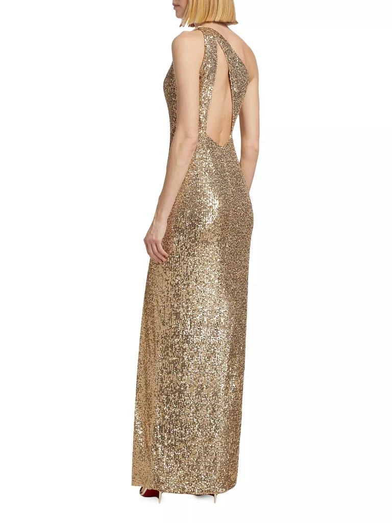 商品Pamella Roland|Sequin One-Shoulder Gown,价格¥16813,第5张图片详细描述