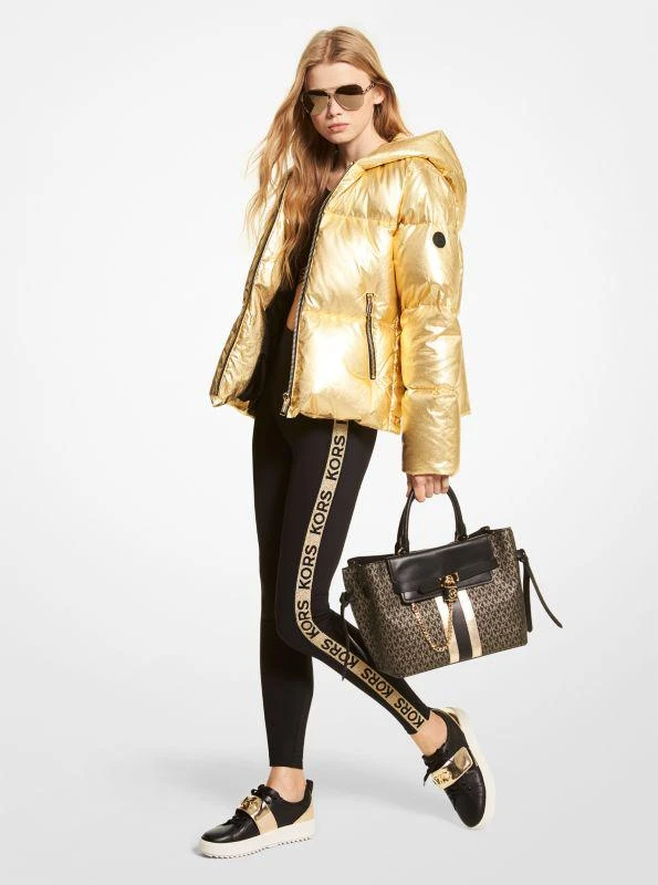 商品Michael Kors|Metallic Ciré Logo Tape Puffer Jacket,价格¥592,第1张图片