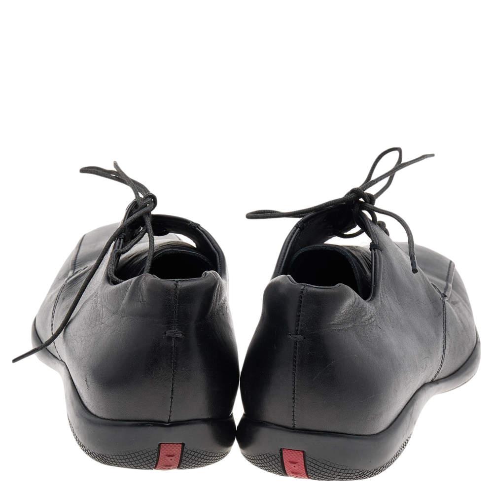 Prada Sport Black Leather Lace Up Derby Size 43.5商品第5张图片规格展示