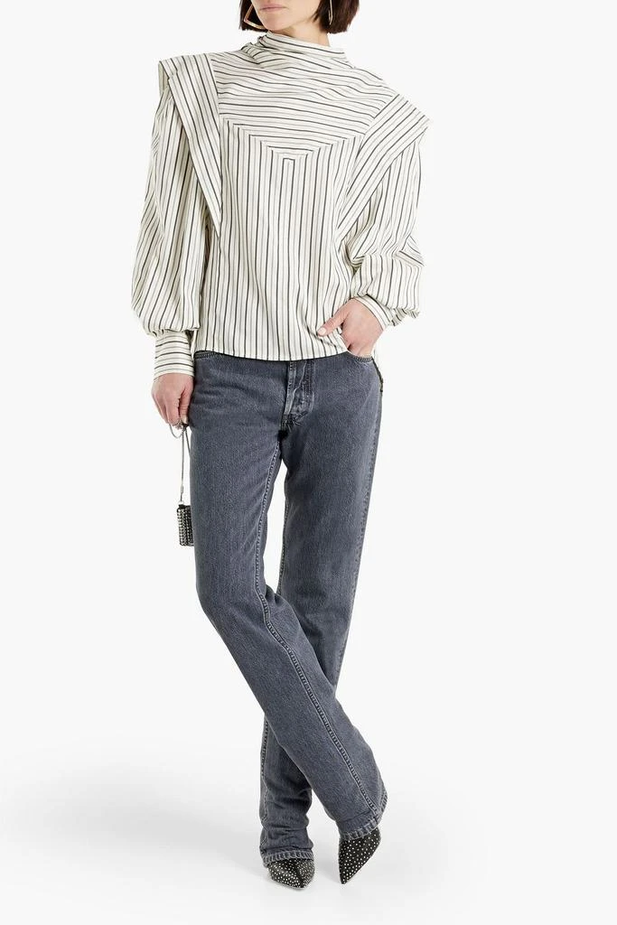 商品Isabel Marant|女式 Bianca 条纹真丝绉纱衬衫,价格¥1114,第2张图片详细描述