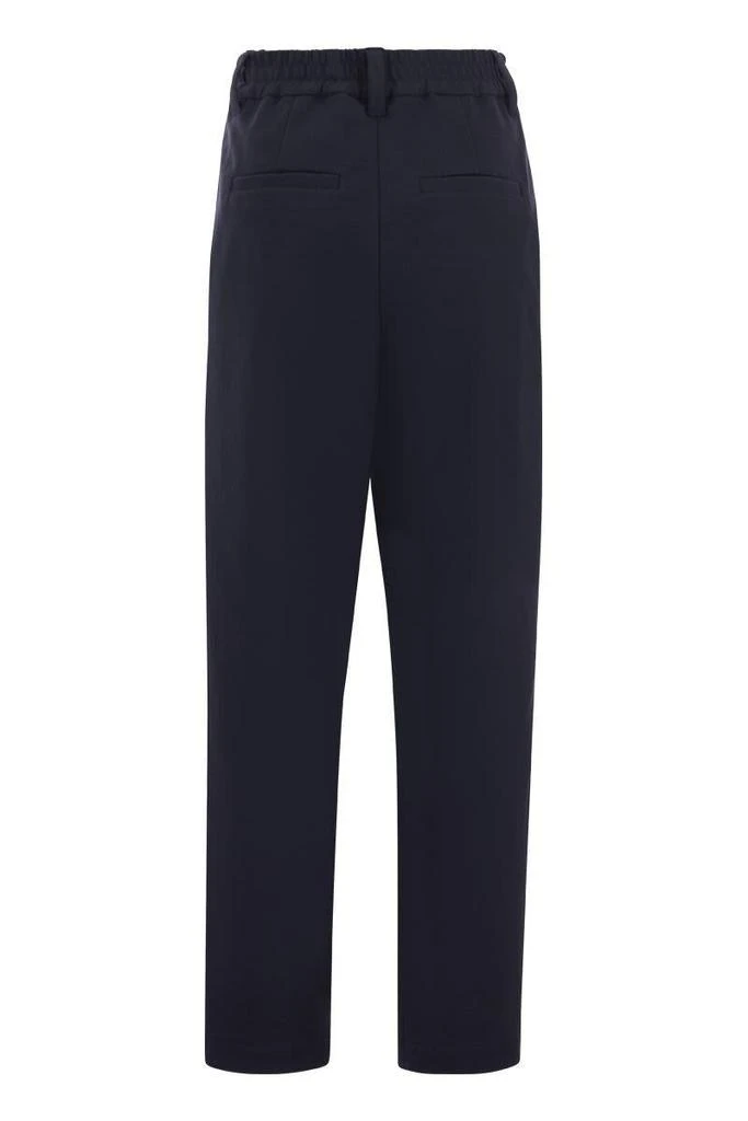 商品Brunello Cucinelli|BRUNELLO CUCINELLI Baggy trousers in stretch cotton interlock Couture,价格¥6133,第2张图片详细描述