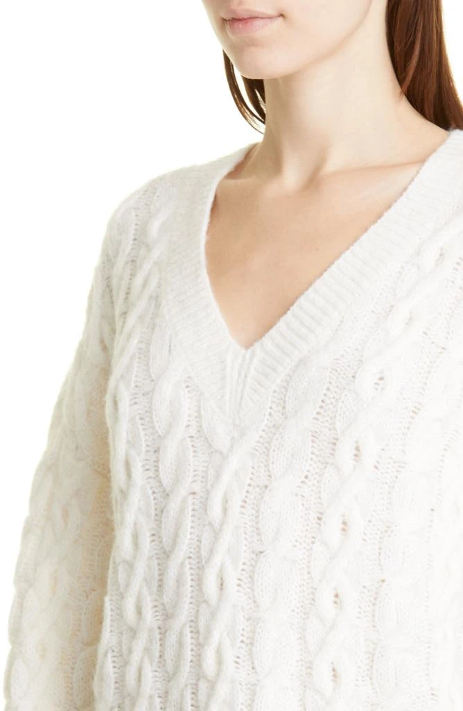 商品Vince|Lattice Cable Knit Wool & Alpaca Blend Sweater,价格¥747,第4张图片详细描述
