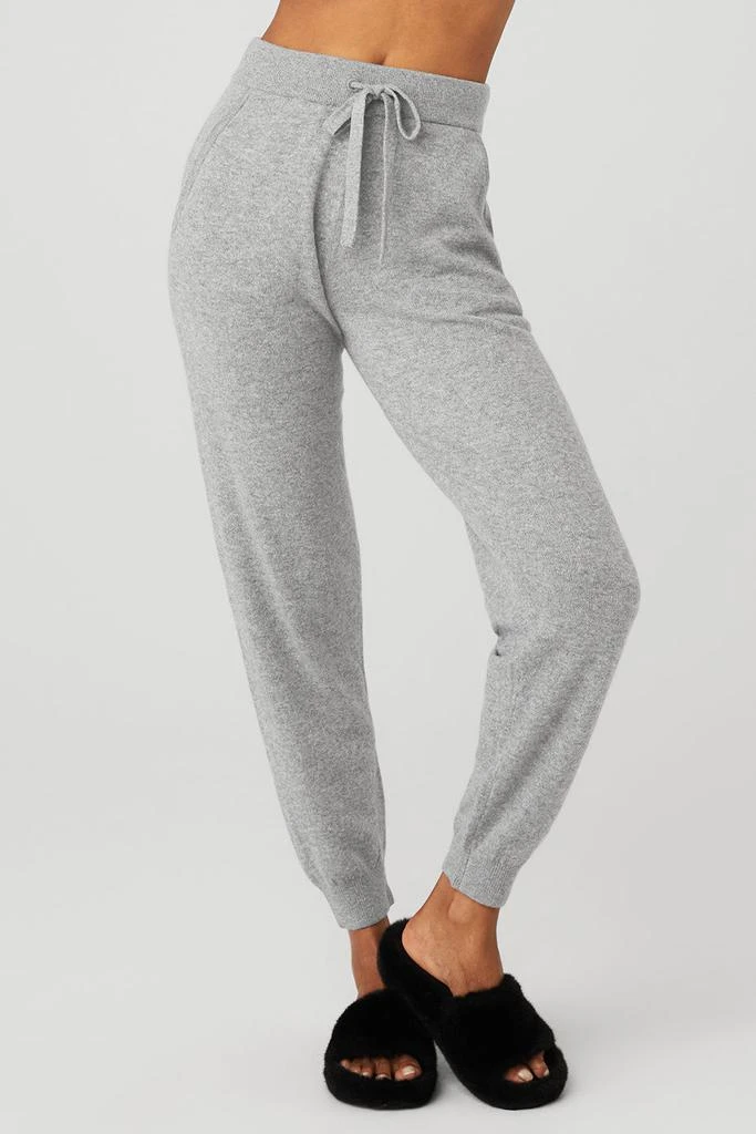 商品Alo|High-Waist Cashmere Jet Set Pant - Dove Grey Heather,价格¥2303,第1张图片