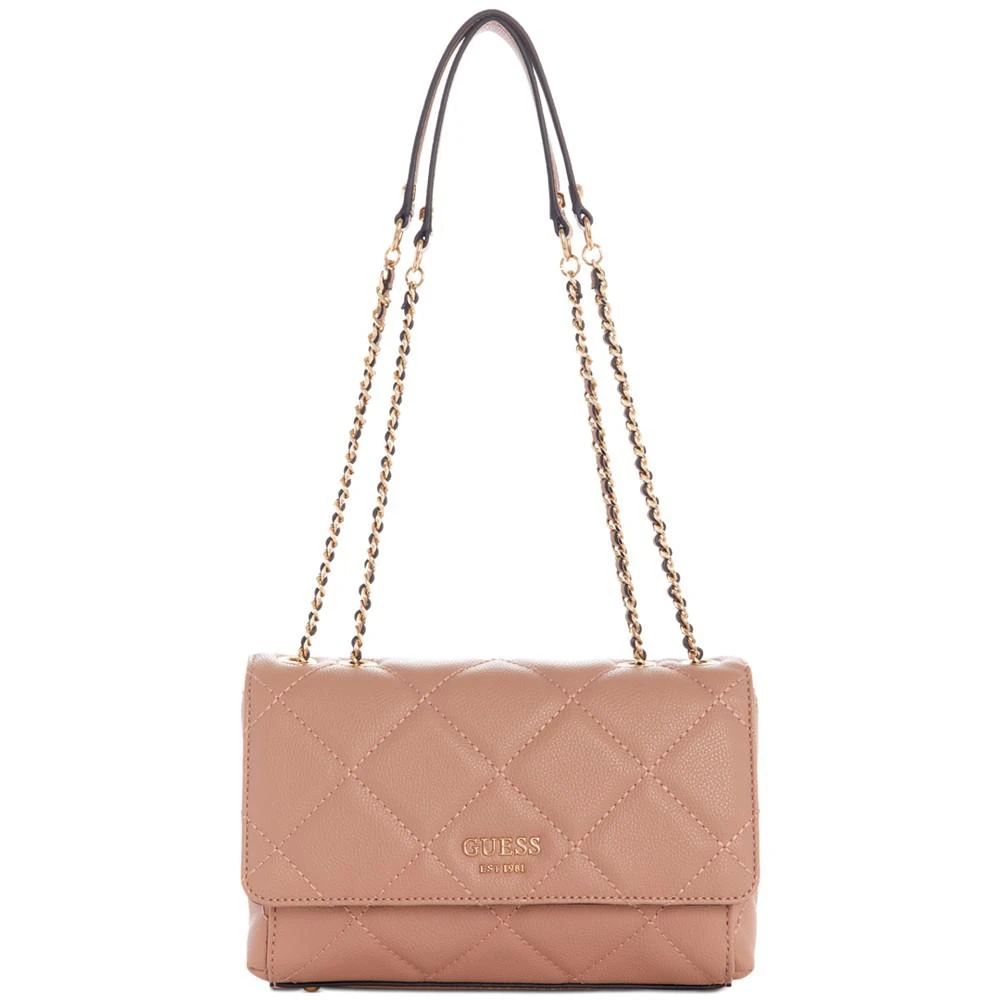 商品GUESS|Fantine Convertible Double Chain Shoulder Flap Bag,价格¥485,第1张图片