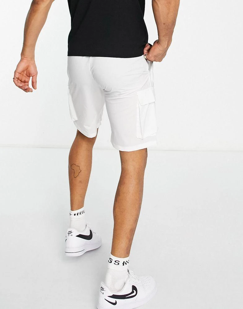 商品American Stitch|American Stitch jersey cargo shorts in white,价格¥209,第2张图片详细描述