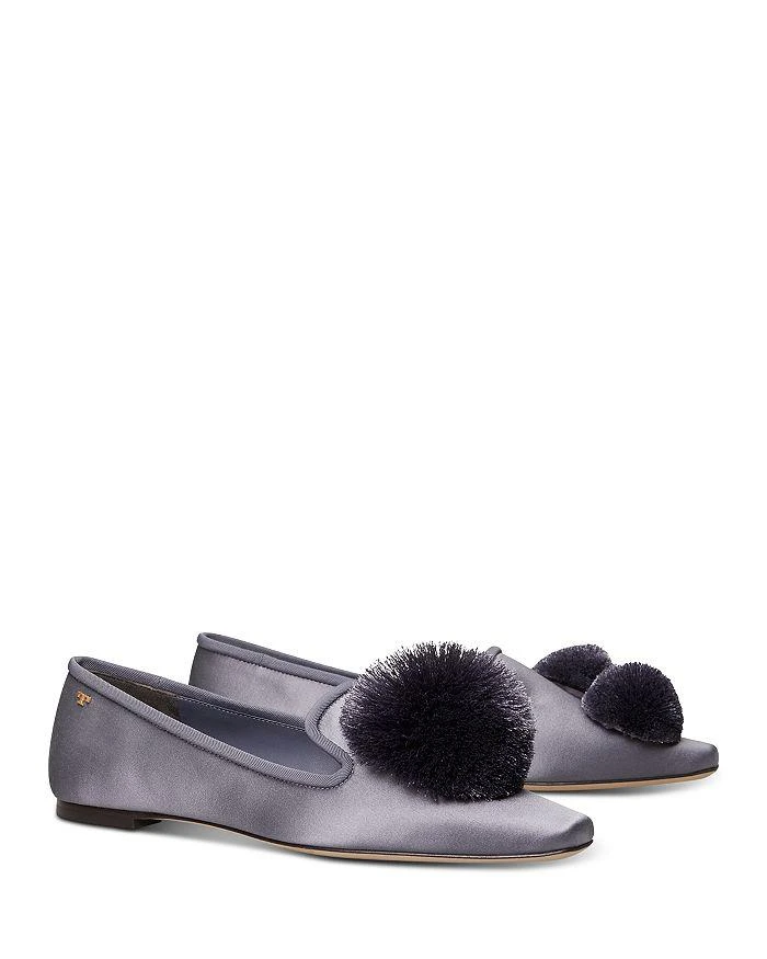 商品Tory Burch|Women's Pom Pom Smoking Loafers,价格¥1473,第1张图片