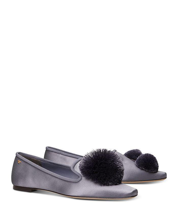 商品Tory Burch|Women's Pom Pom Smoking Slipper Flats,价格¥1468,第3张图片详细描述