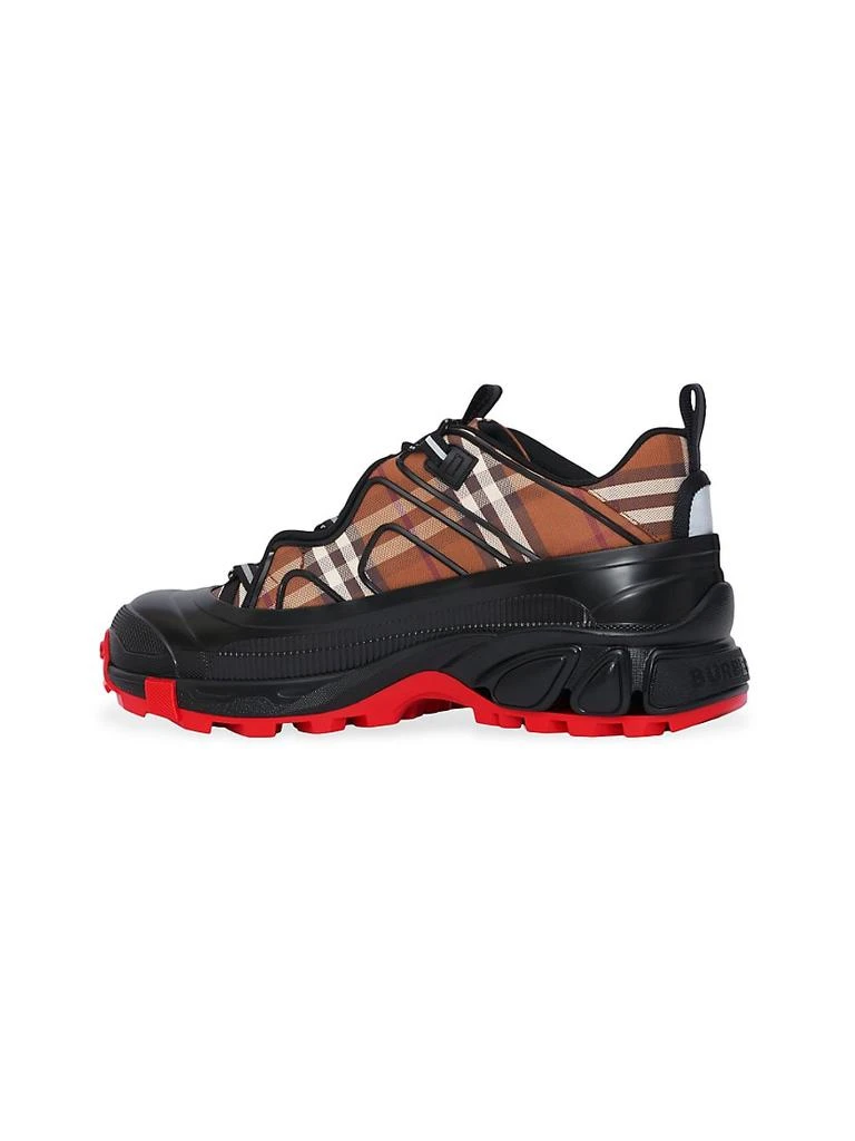 商品Burberry|New Arthur Check Print Leather Sneakers,价格¥6620,第3张图片详细描述