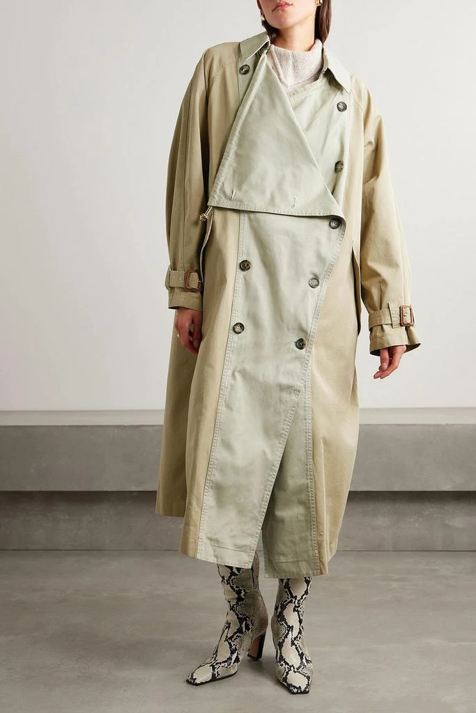 商品Isabel Marant|Ebani two-tone double-breasted cotton-gabardine trench coat,价格¥6648,第2张图片详细描述