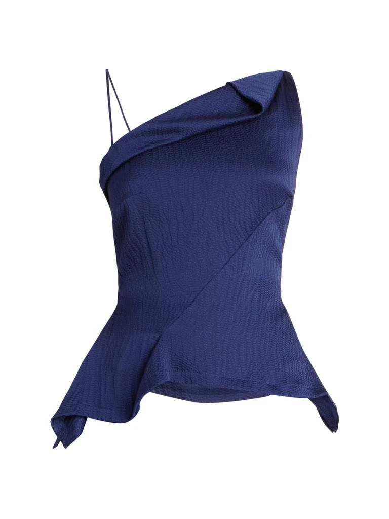 商品ROLAND MOURET|Fira Hammered Satin Asymmetrical Peplum Top,价格¥1226,第5张图片详细描述
