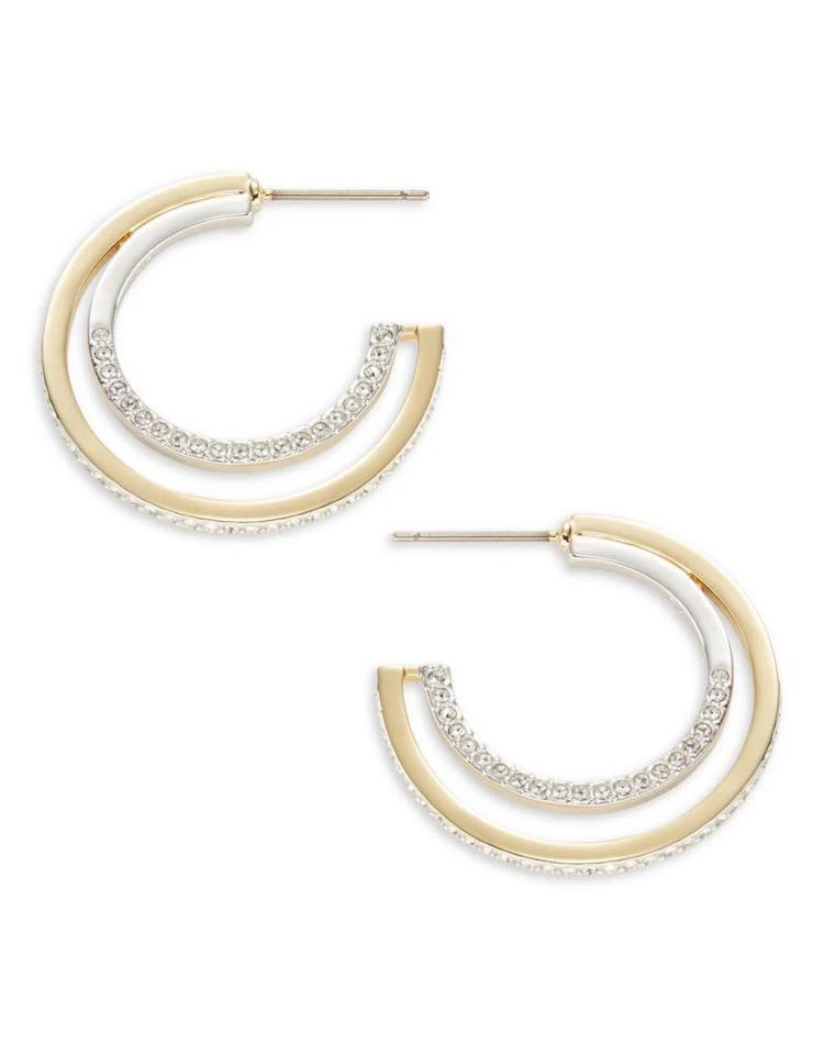 商品Swarovski|Crystal Three-Quarter Circle Hoop Earrings,价格¥525,第1张图片