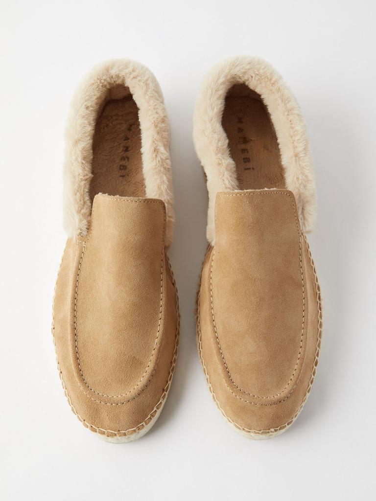 商品MANEBÍ|Faux fur-lined suede espadrille loafers,价格¥733,第5张图片详细描述