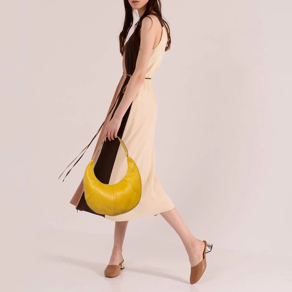 商品[二手商品] Salvatore Ferragamo|Salvatore Ferragamo Yellow Leather Hobo,价格¥1851,第2张图片详细描述