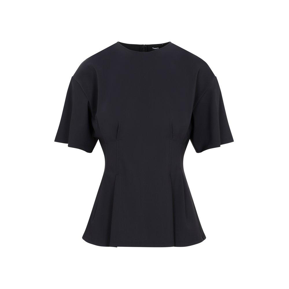 Theory Short-Sleeved Crewneck Corset Top商品第1张图片规格展示