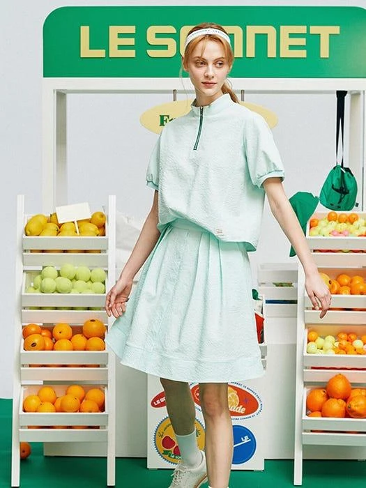 商品Le Sonnet|Lovely Summer Blouse_Mint,价格¥1864,第3张图片详细描述