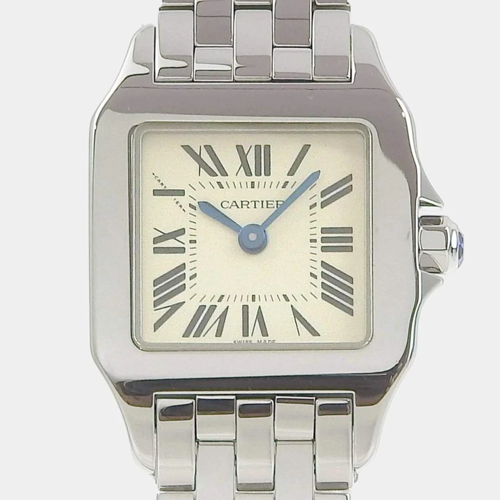 商品[二手商品] Cartier|Cartier White Stainless Steel Santos Demoiselle W25064Z5 Quartz Women's Wristwatch 20 mm,价格¥19799,第1张图片