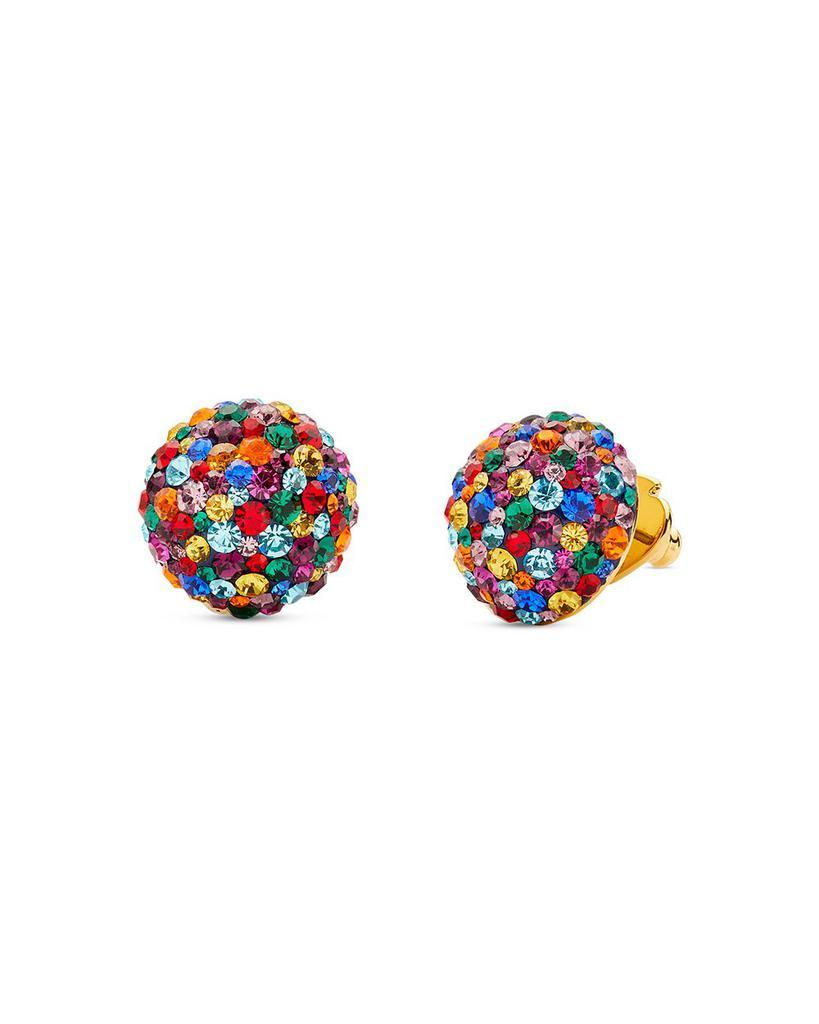 商品Kate Spade|Rainbow Multicolor Pavé Dome Stud Earrings in Gold Tone,价格¥254,第1张图片