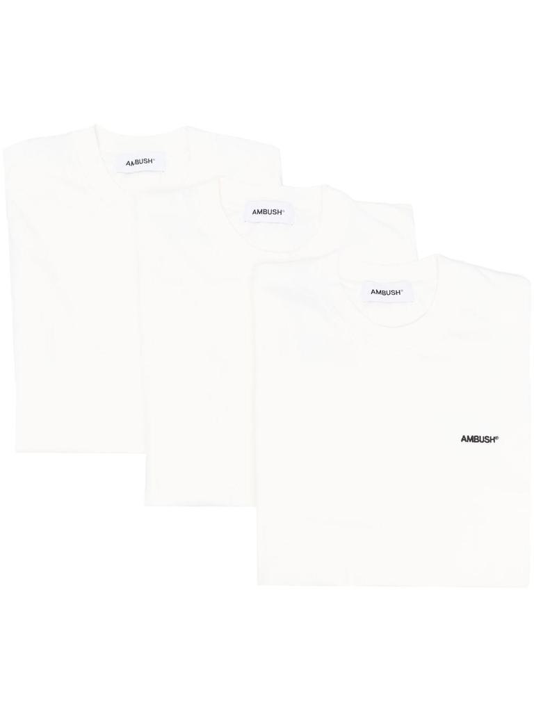 商品Ambush|AMBUSH Logo print t-shirt - 3 pack,价格¥2340,第1张图片