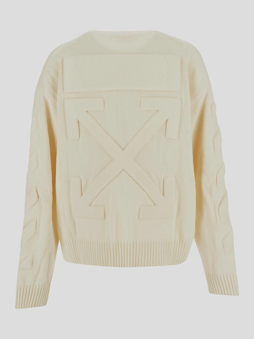 商品【商品预售7天】 Off-White|Off-White 男士针织毛衣 OMHE151S23KNI0016161 浅棕色,价格¥8322,第4张图片详细描述