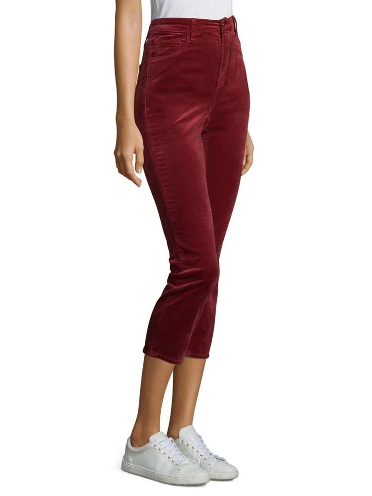 商品J Brand|Ruby High-Rise Cropped Velvet Pants,价格¥921,第3张图片详细描述