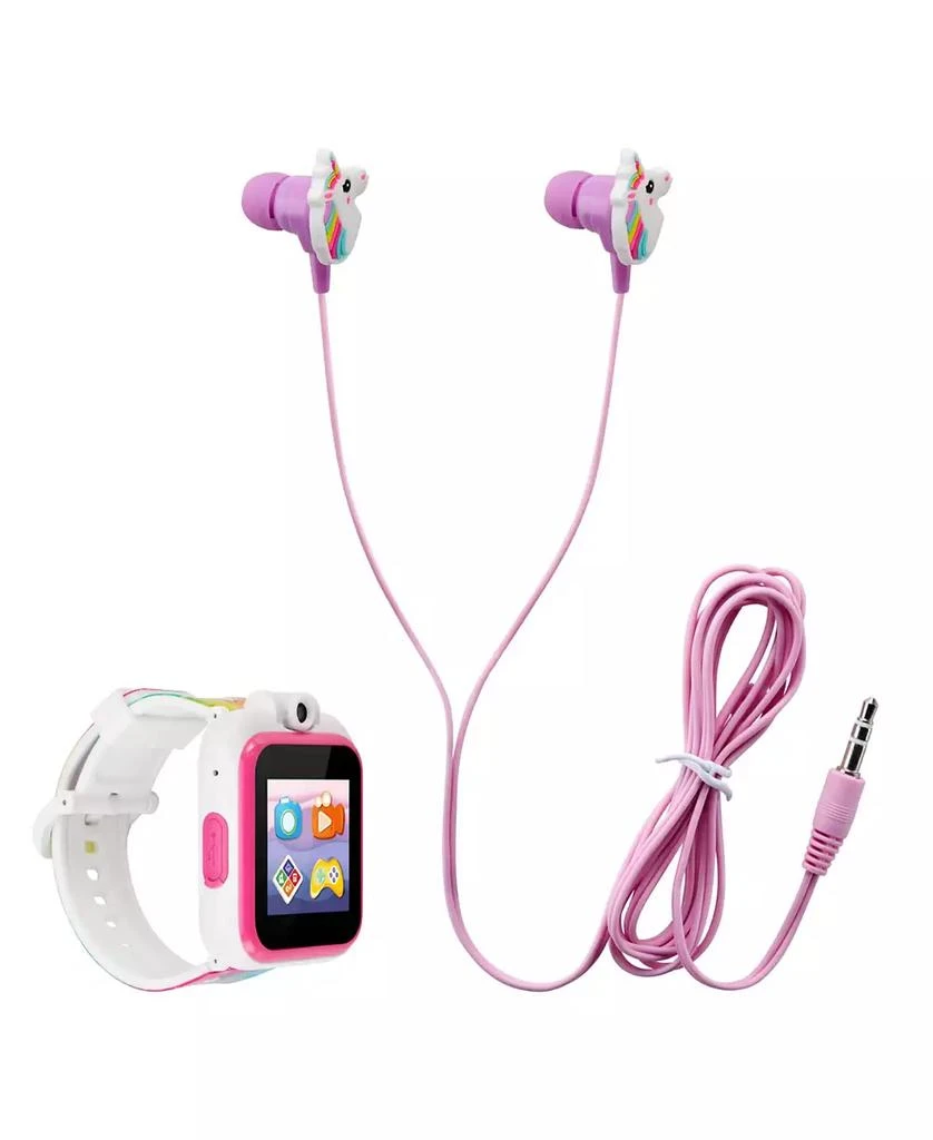 商品Playzoom|Kid's Rainbow Unicorn Silicone Strap Touchscreen Smart Watch 42mm with Earbuds Gift Set,价格¥150,第3张图片详细描述