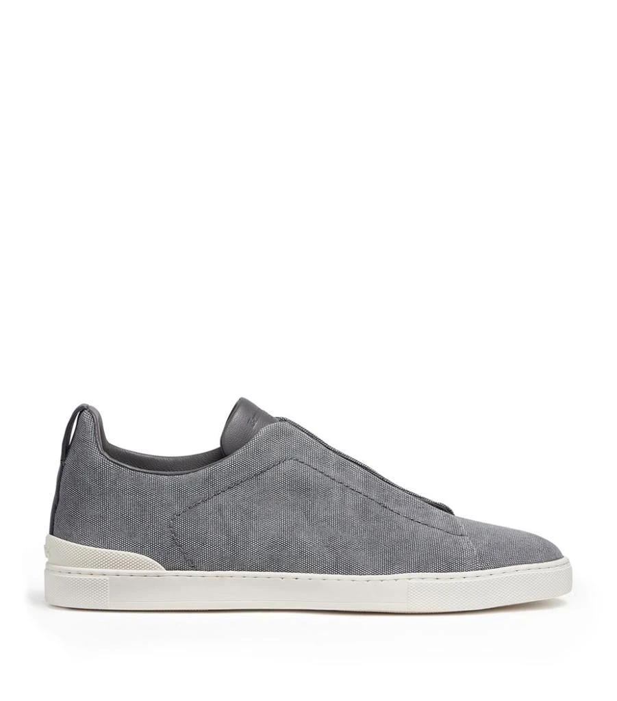 商品Zegna|Canvas Triple Stitch Sneakers,价格¥5287,第1张图片