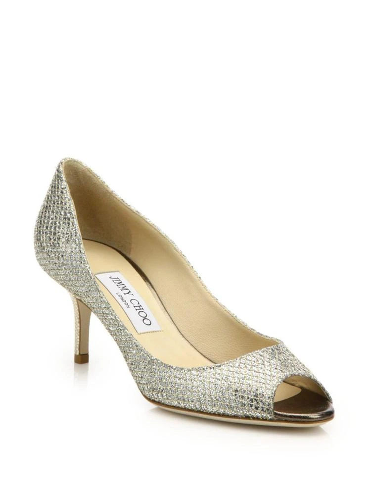 商品Jimmy Choo|Isabel 65 Glitter Peep Toe Pumps,价格¥1805,第1张图片