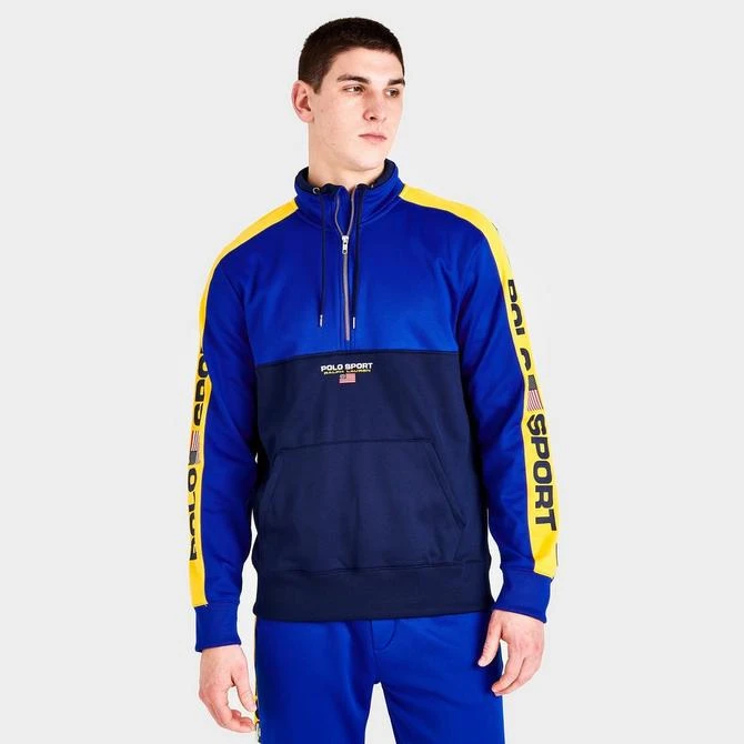 商品Ralph Lauren|Men's Polo Ralph Lauren Polo Sport Half-Zip Tricot Top,价格¥482,第3张图片详细描述