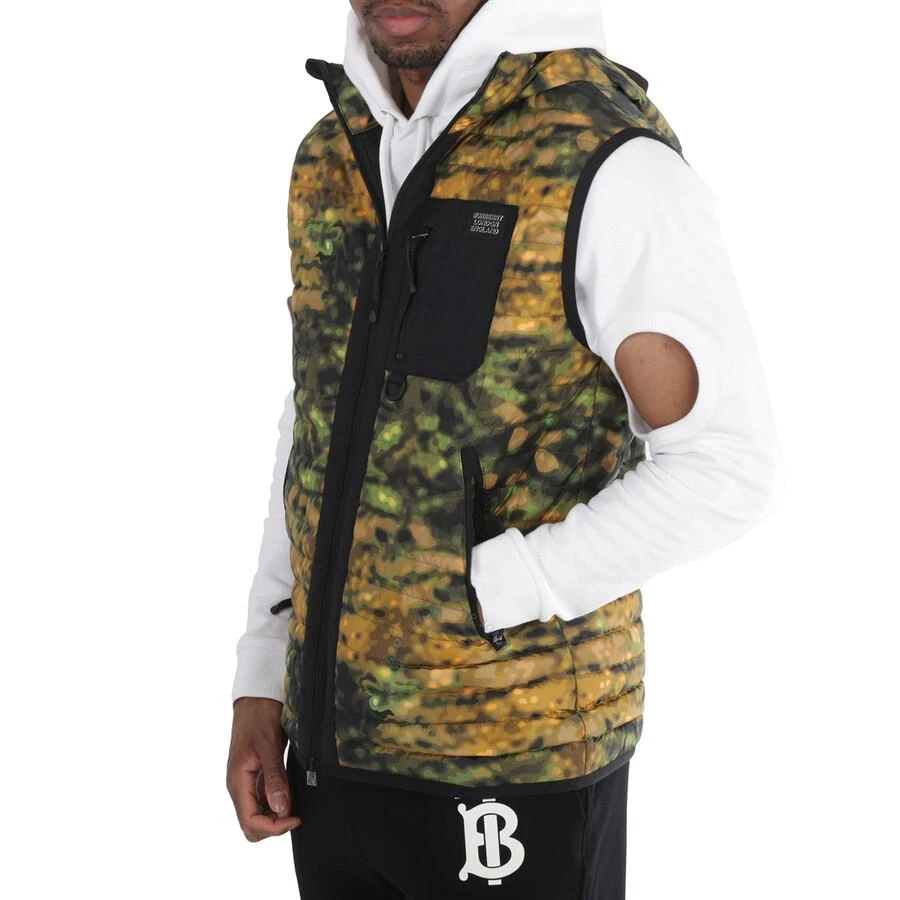 商品Burberry|Dark Fern Green Camouflage Print Puffer Gilet,价格¥4006,第3张图片详细描述