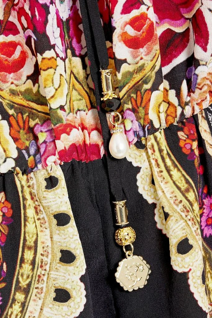 商品Camilla|Off-the-shoulder embellished printed silk-chiffon playsuit,价格¥1468,第4张图片详细描述