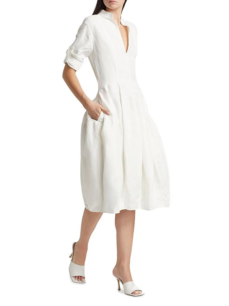 商品Bottega Veneta|Flared Long-Sleeve Midi-Dress,价格¥26136,第2张图片详细描述