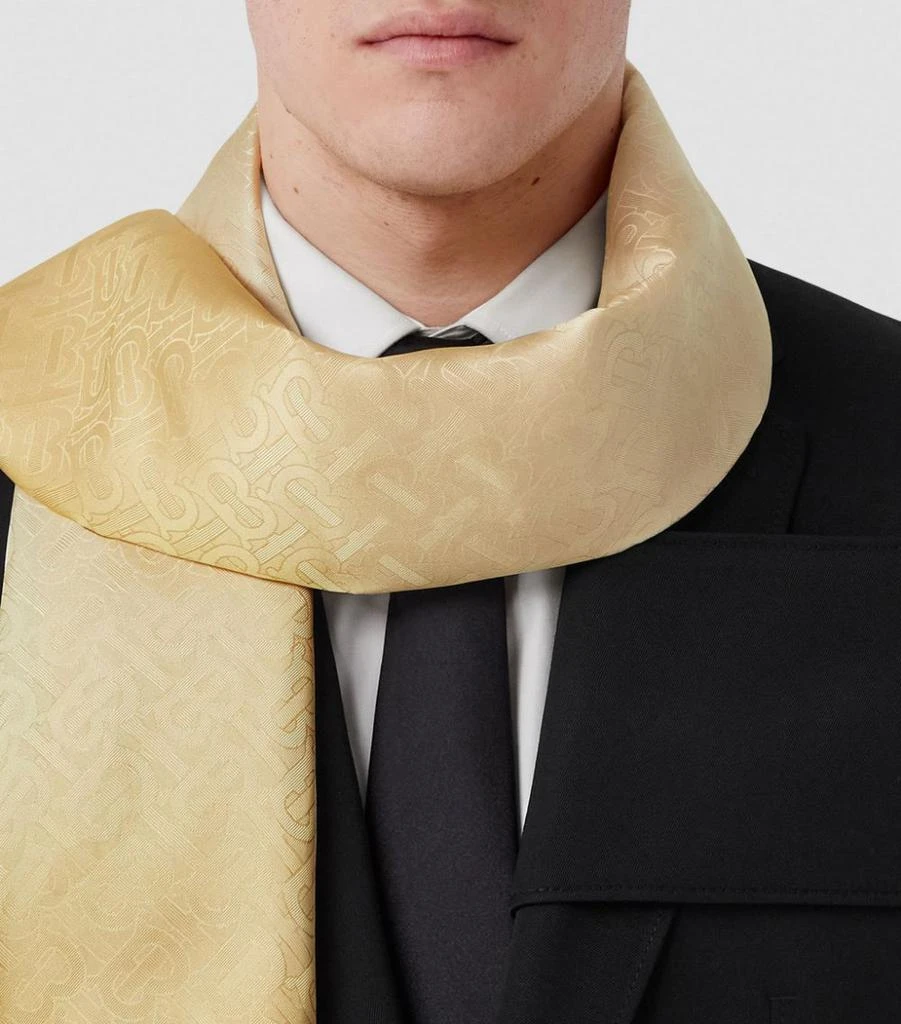 商品Burberry|Reversible Silk Jacquard Scarf,价格¥3979,第4张图片详细描述