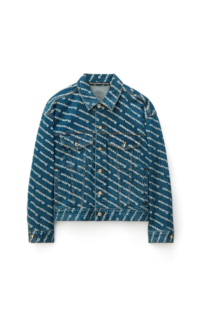 商品Alexander Wang|GAME LOGO JACKET IN DENIM,价格¥4479,第1张图片