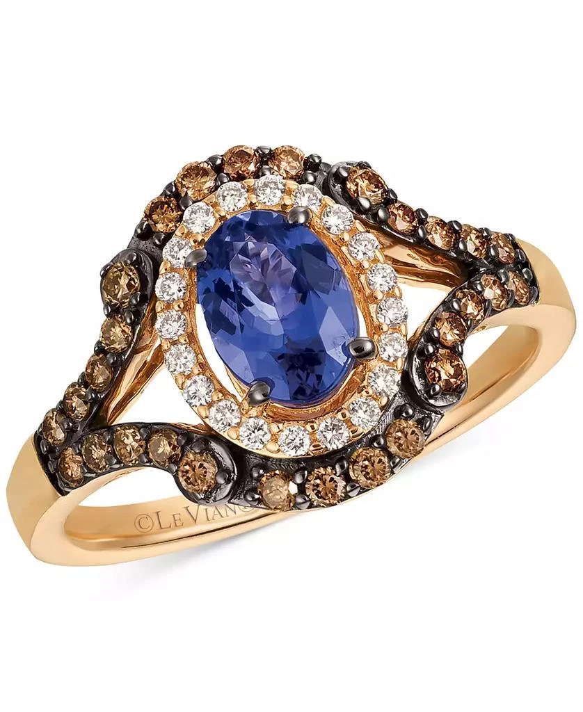 商品Le Vian|Tanzanite (5/8 ct. t.w.) & Diamond (3/8 ct. t.w.) Statement Ring in 14k Rose Gold,价格¥30409,第1张图片