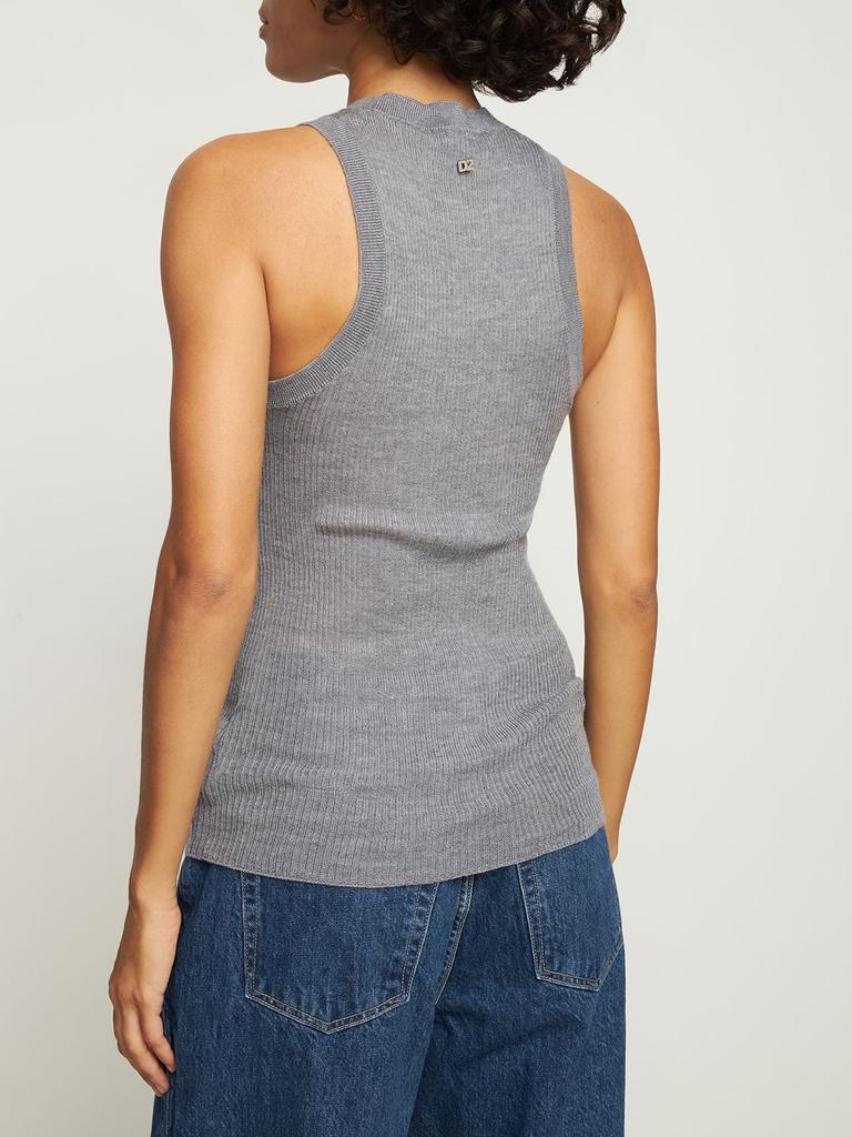 Wool Jersey Ribbed Tank Top商品第2张图片规格展示