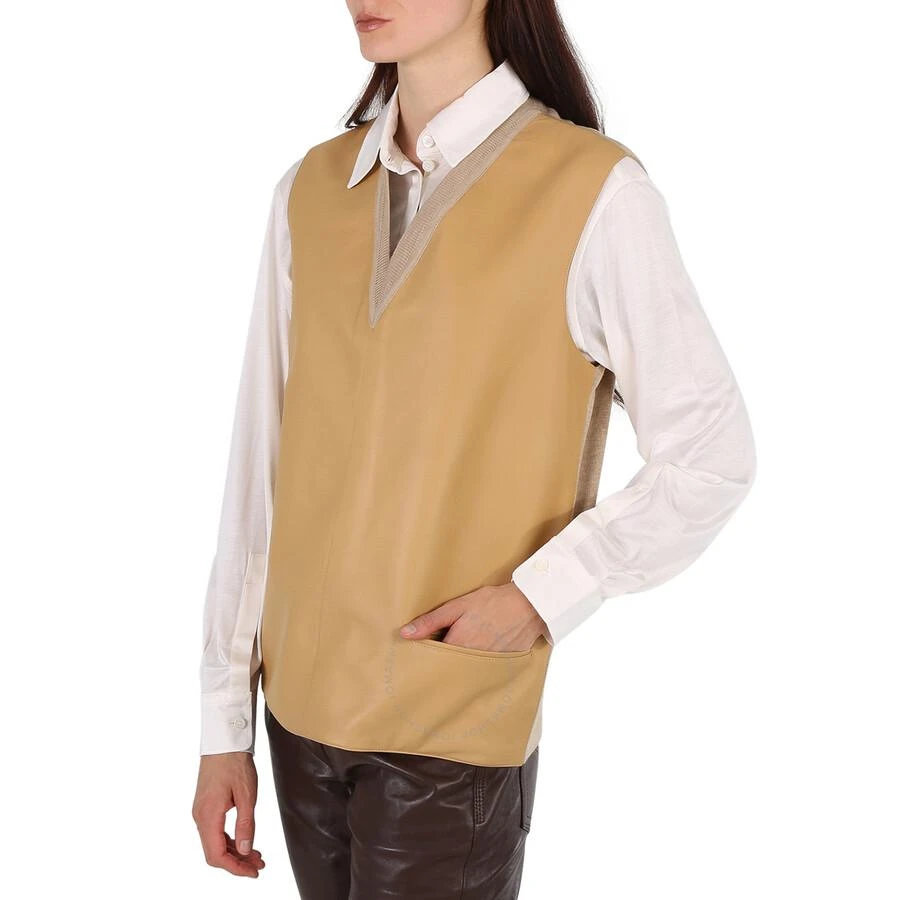 商品Burberry|Bonded Soft Fawn Lambskin And Wool Oversized Vest,价格¥2421,第2张图片详细描述