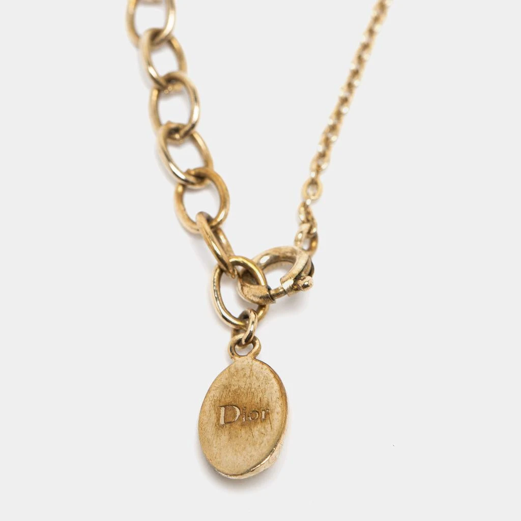 商品[二手商品] Dior|Dior Oblique Crystal Gold Tone Necklace,价格¥1842,第5张图片详细描述