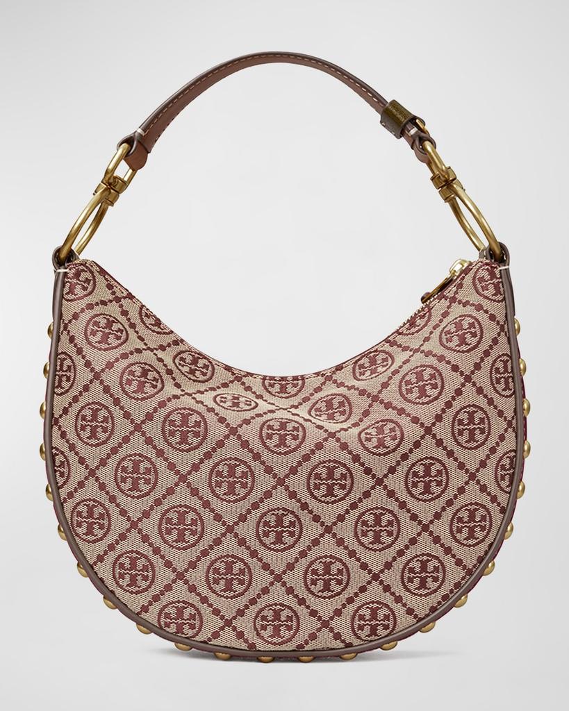 Mini T Monogram Jacquard Crescent Crossbody Bag商品第2张图片规格展示